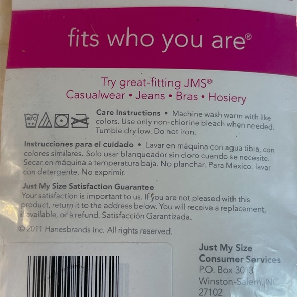 Just My Size by Hanes 5 Briefs White Plus Size 14 34/36 Cotton Panties Underwear - Picture 8 of 10